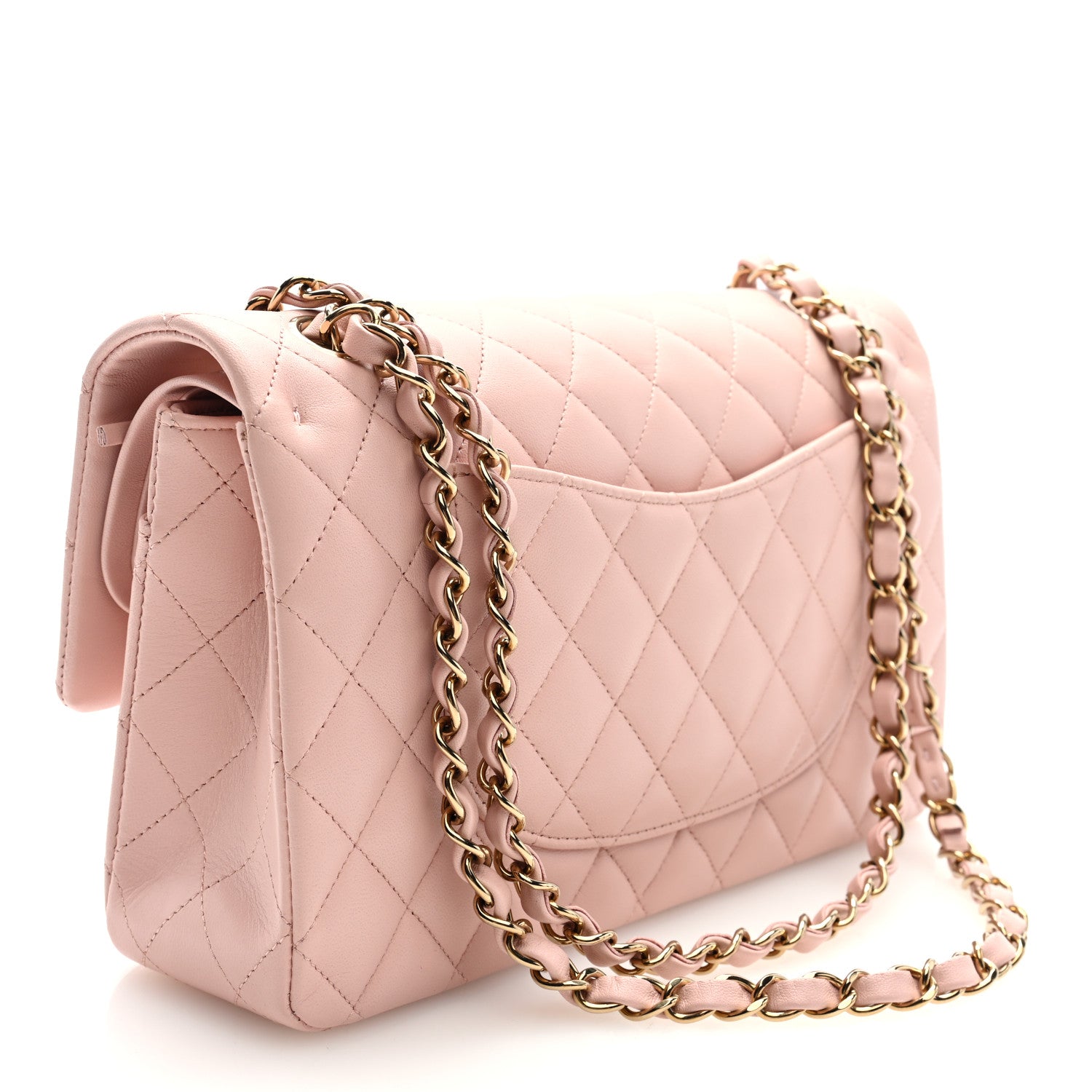 Chanel Lambskin Quilted Medium Double Flap Light Pink 3 of 11