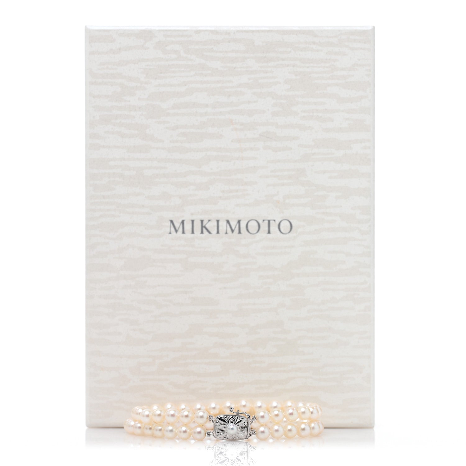 Mikimoto 18K White Gold Akoya Pearl 5.5-6mm Double Strand Bracelet 4 of 4