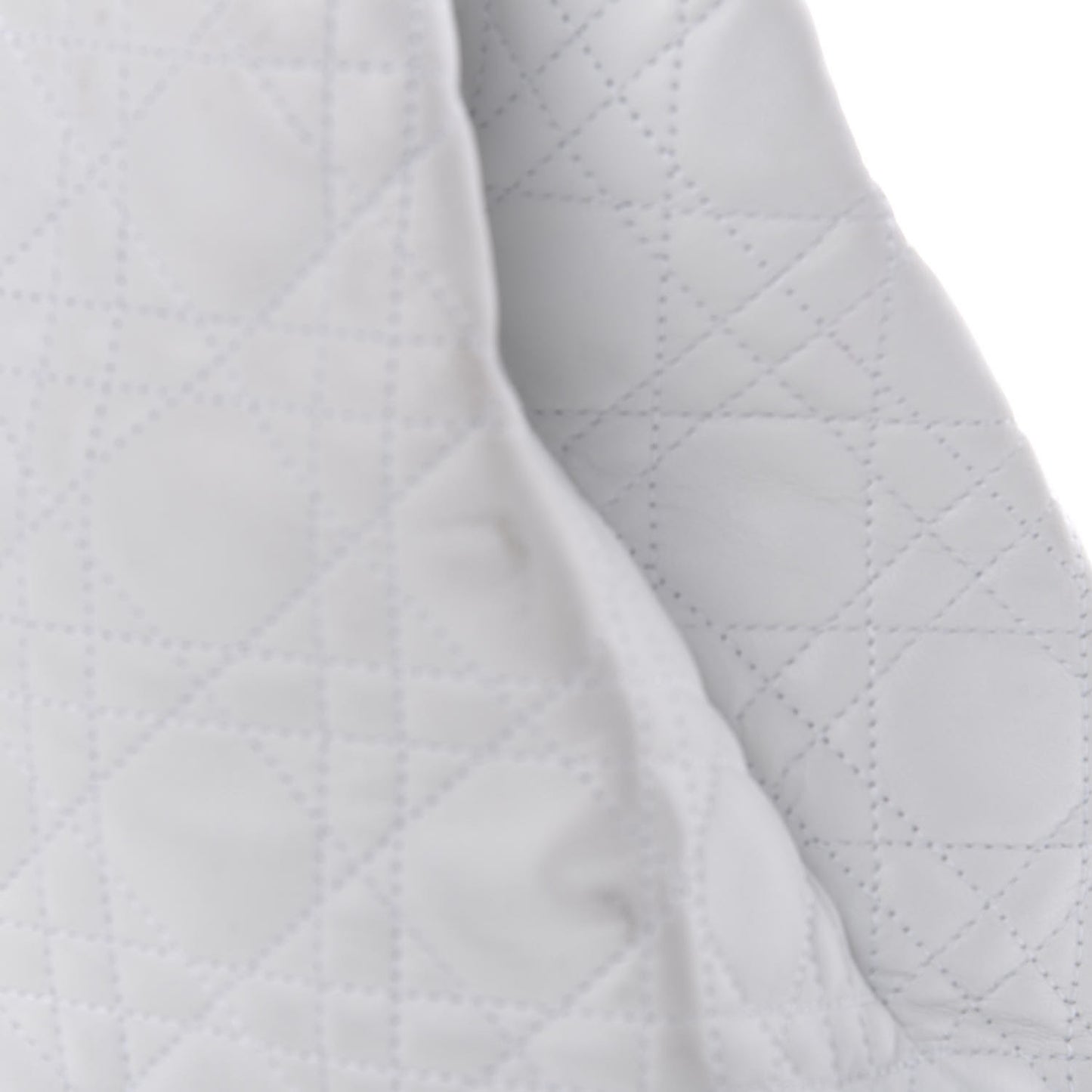 Lambskin Cannage Medium Soft Lady Dior White