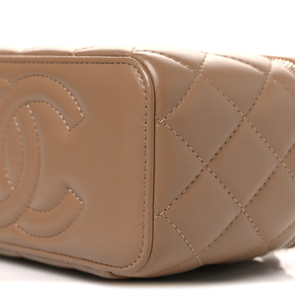 Chanel Lambskin Quilted Pearl Crush Small Vanity Case With Chain Beige 10 of 11
