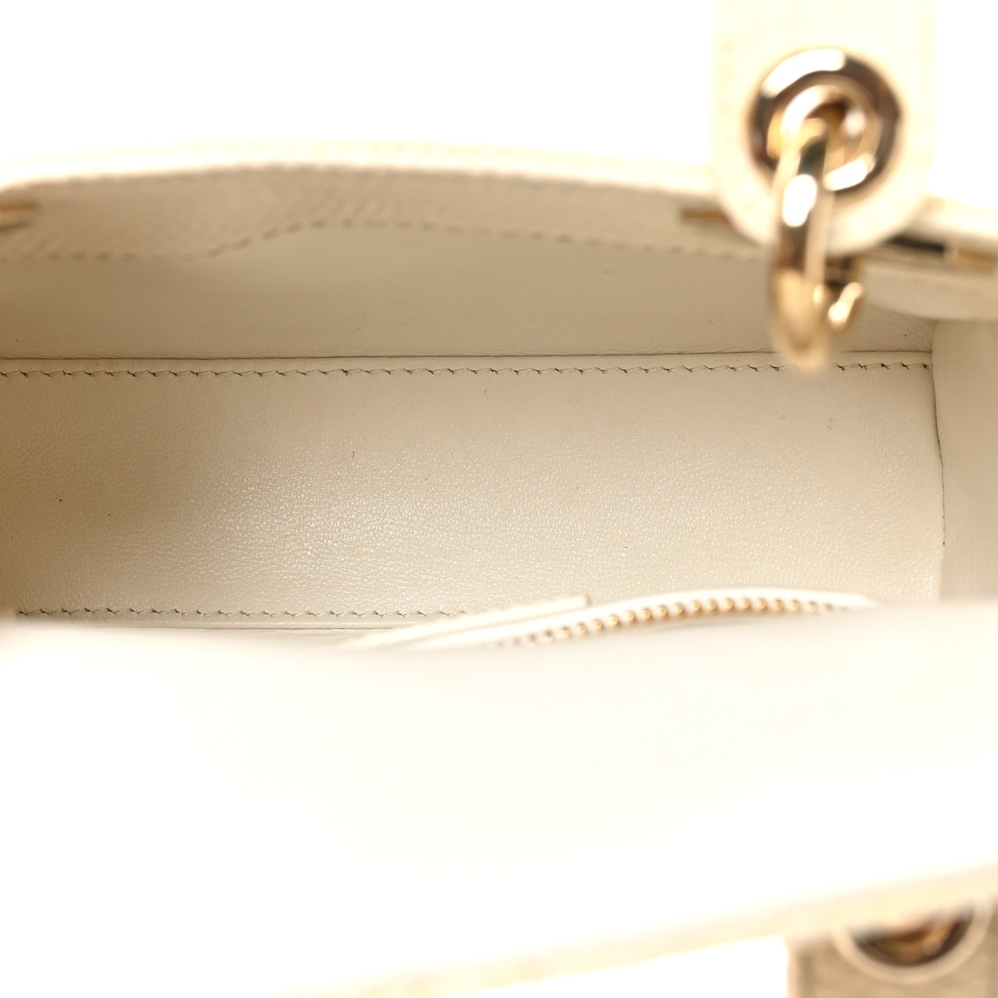 Lizard Mini Lady Dior White