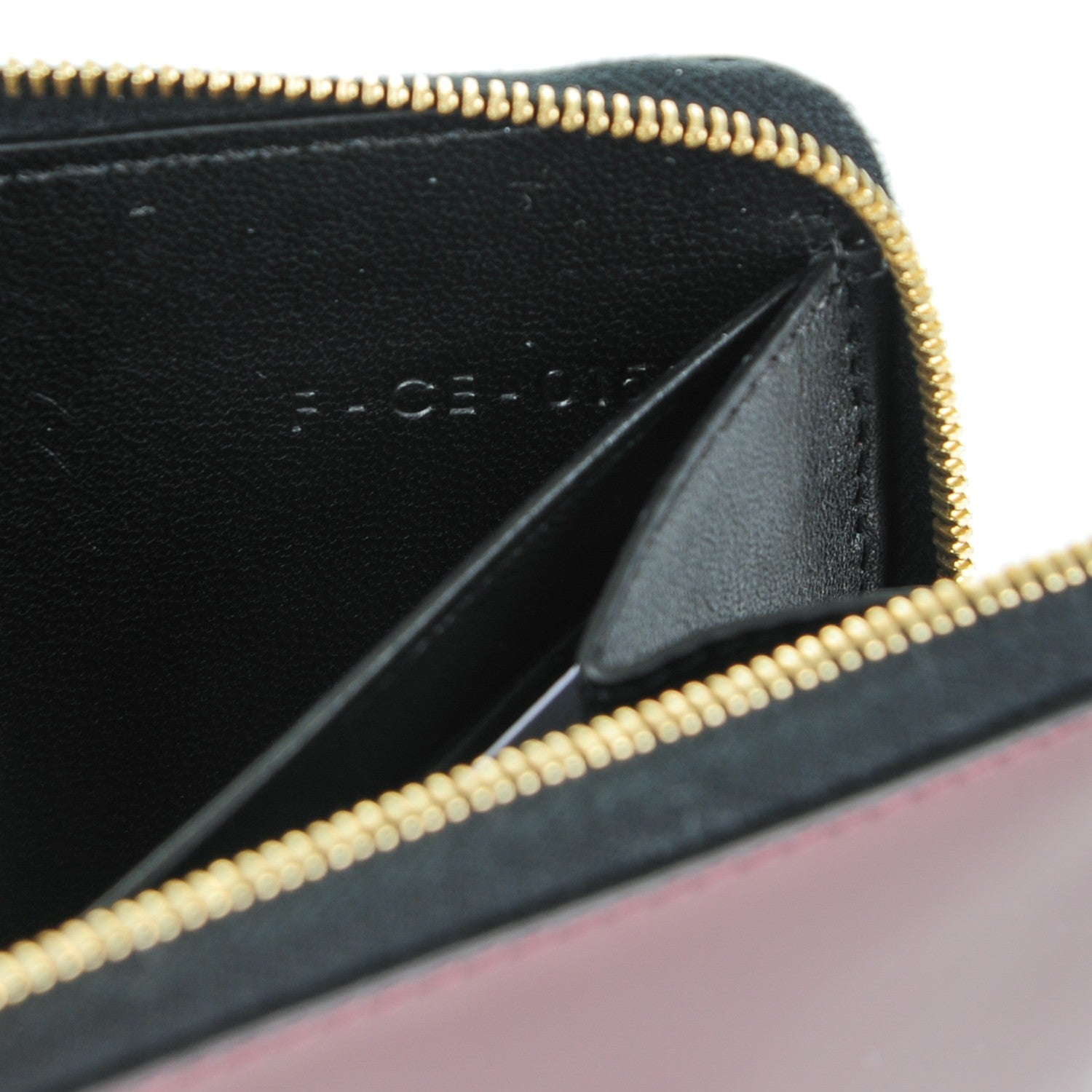 Celine Spazzolato Calfskin Large Zip Around Multifunction Wallet Wine 7 of 8