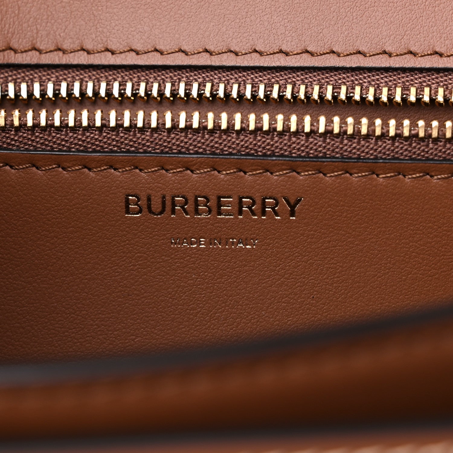 Burberry Canvas Calfskin Small TB Bag Natural 5 of 8