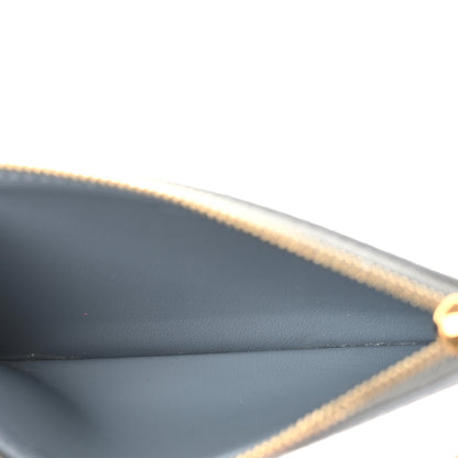 Celine Grained Calfskin Zipped Card Holder Grey 5 of 9
