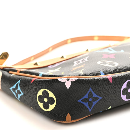 Louis Vuitton Monogram Multicolor Pochette Accessories Black 8 of 9