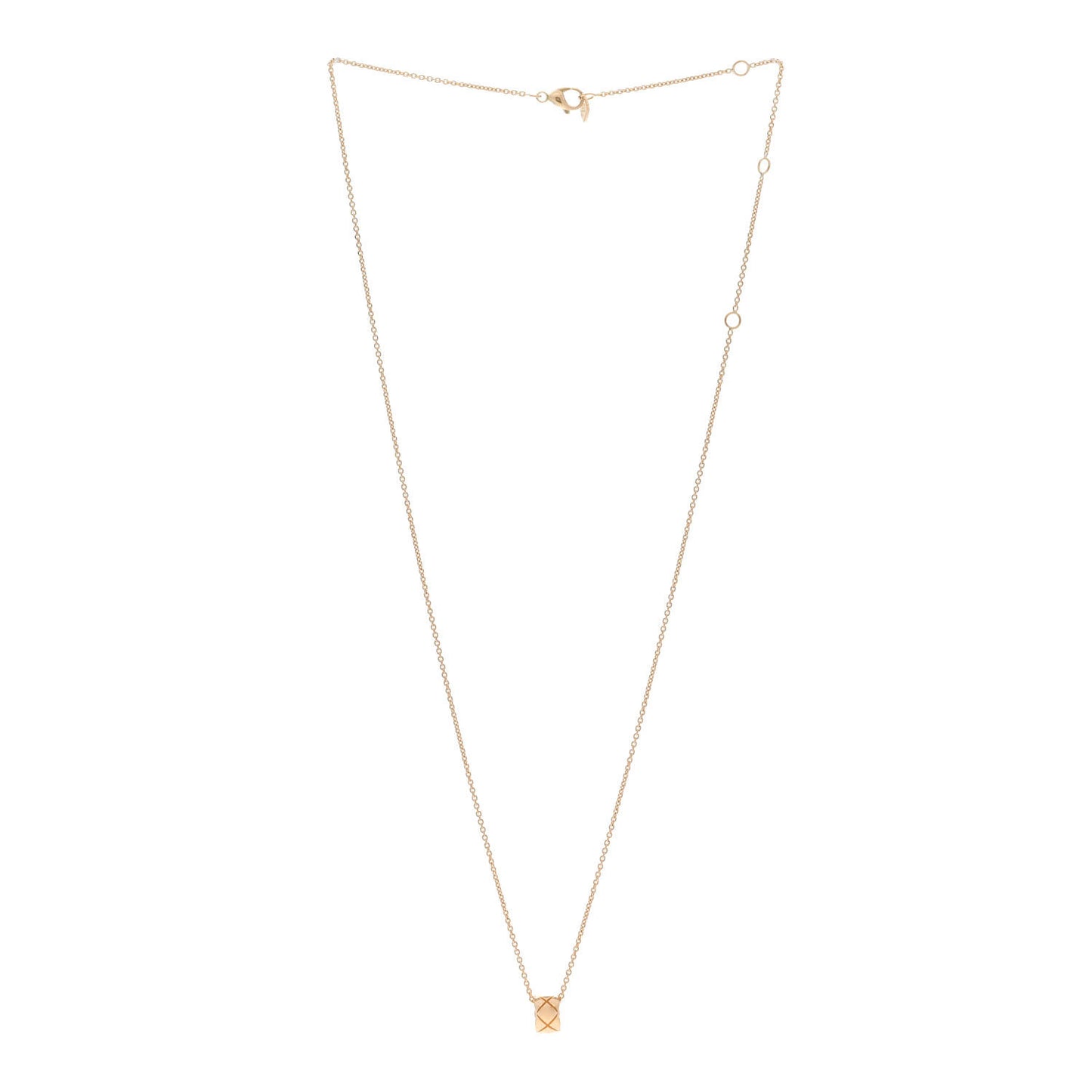 18K Yellow Gold Coco Crush Round Pendant Necklace