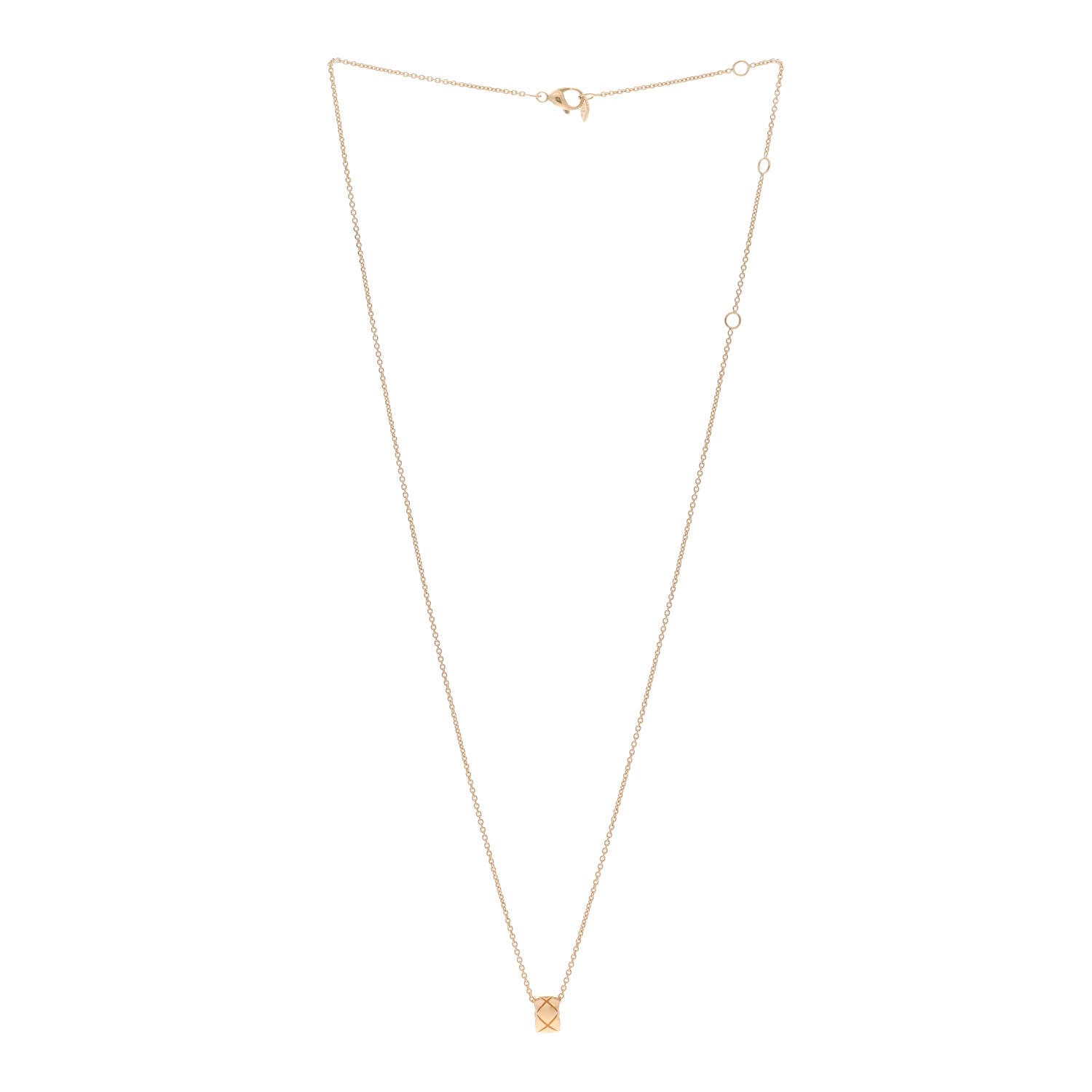 Chanel 18K Yellow Gold Coco Crush Round Pendant Necklace 3 of 5