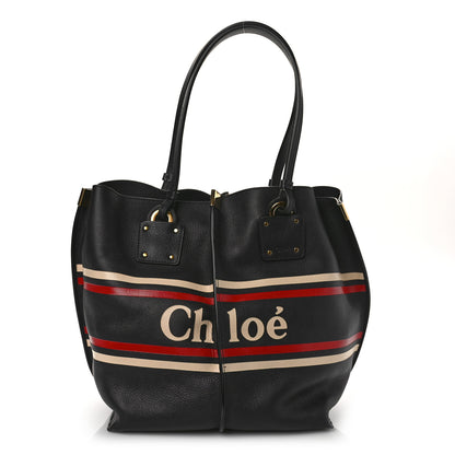 Chloe Smooth Calfskin Medium Vick Tote Full Blue 1 of 8
