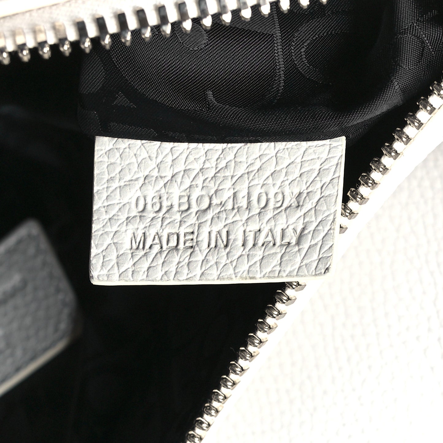 X DANIEL ARSHAM Grained Calfskin Newspaper Print Saddle Bag White