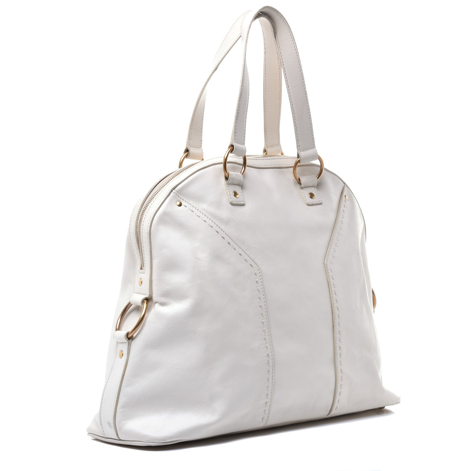 Saint Laurent Calfskin Oversized Muse Ivory 2 of 8