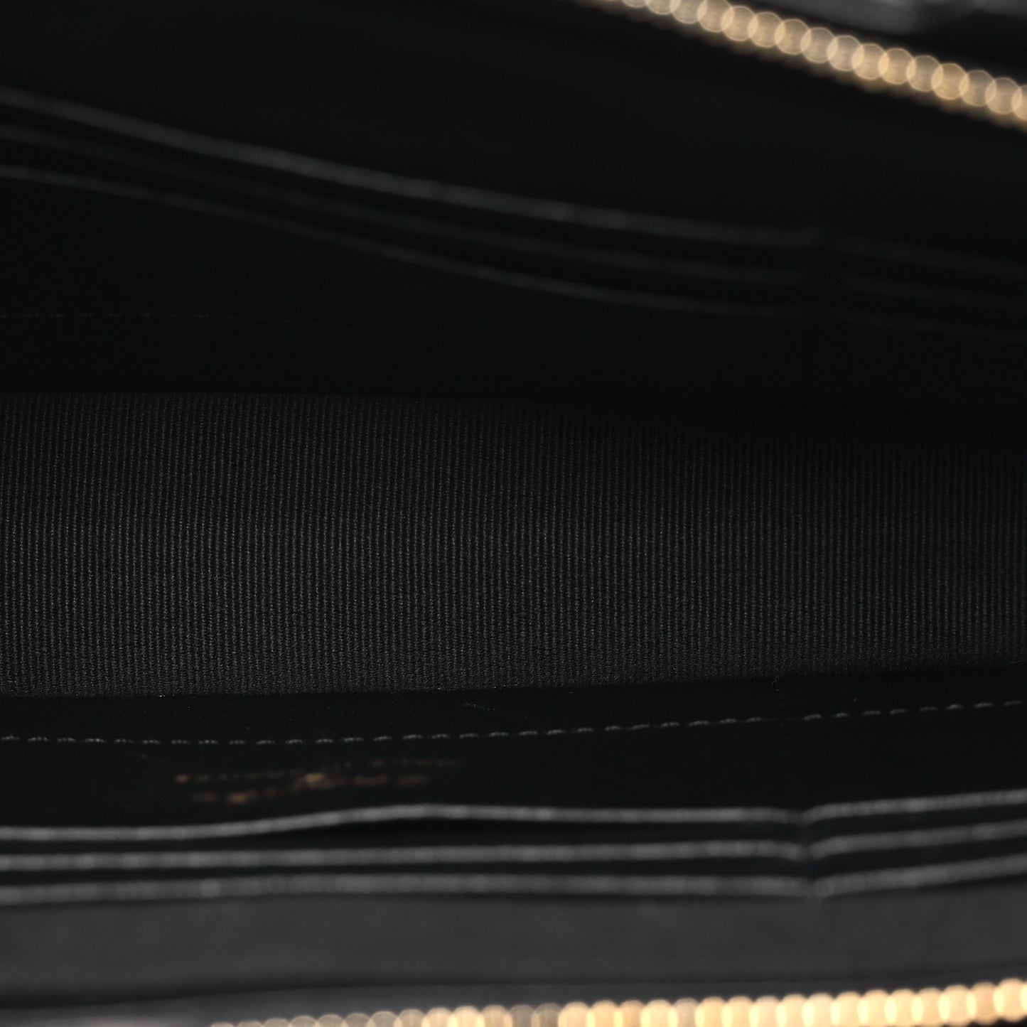 Lambskin Quilted CC Pouch Wristlet Black