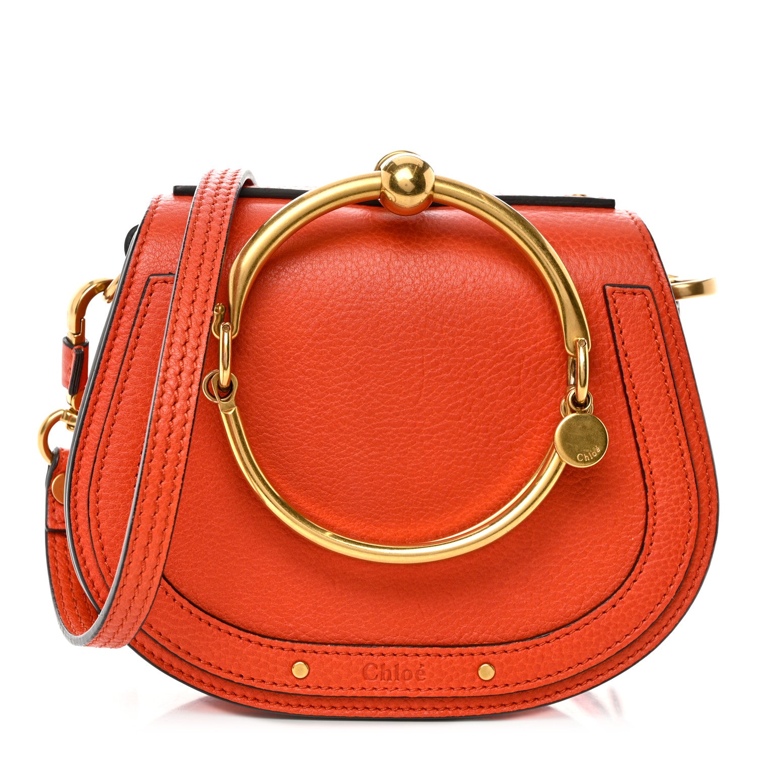 Chloe Calfskin Small Nile Bracelet Bag Earthy Red 1 of 9