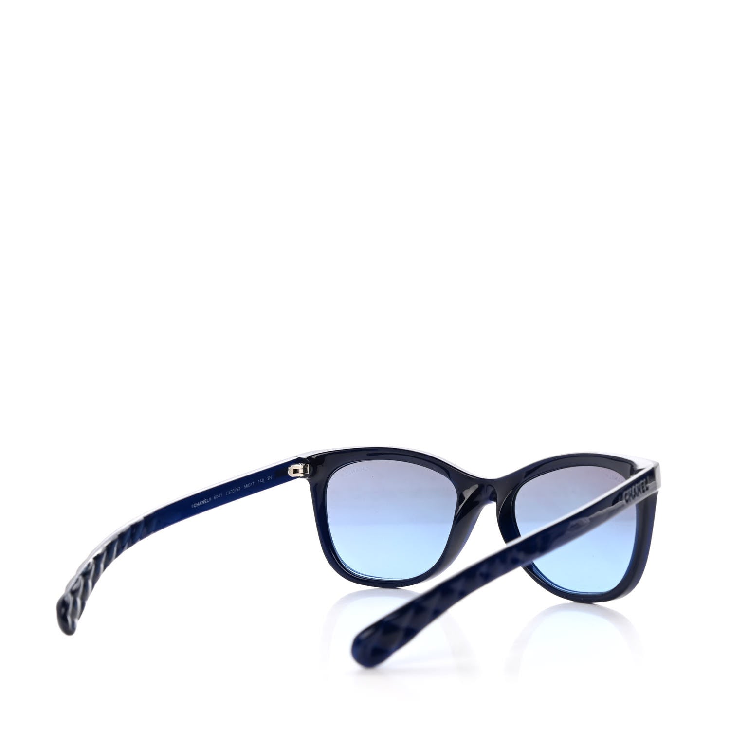 Chanel Cat Eye Chain Sunglasses 6041 Navy Blue 4 of 8
