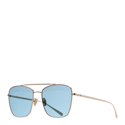 Chanel Metal Pilot Sunglasses 4256 Gold Blue 1 of 6