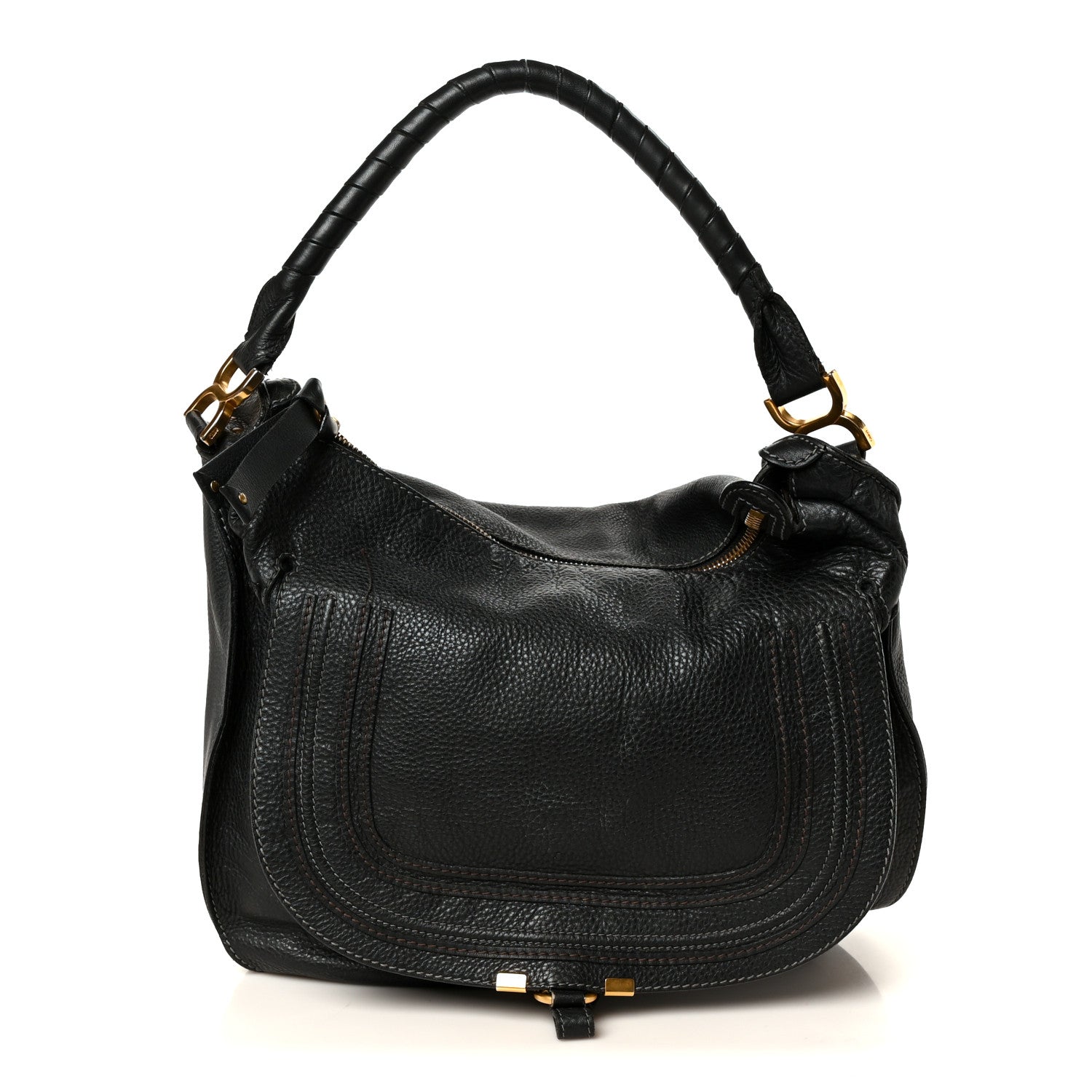 Chloe Calfskin Large Marcie Hobo Stone 1 of 12