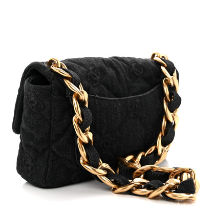 Chanel Denim Quilted Medium Funky Town Flap Black 3 of 10