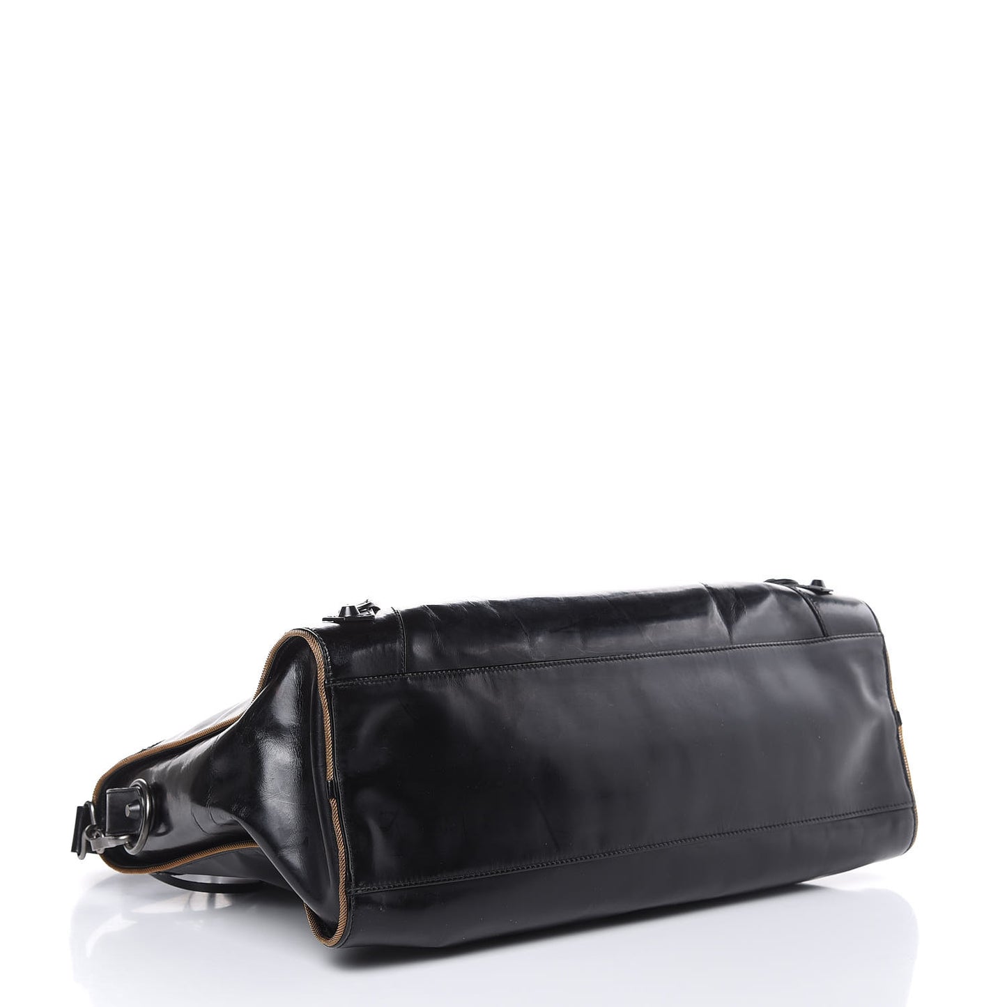 Glazed Calfskin Classic Hardware City Black