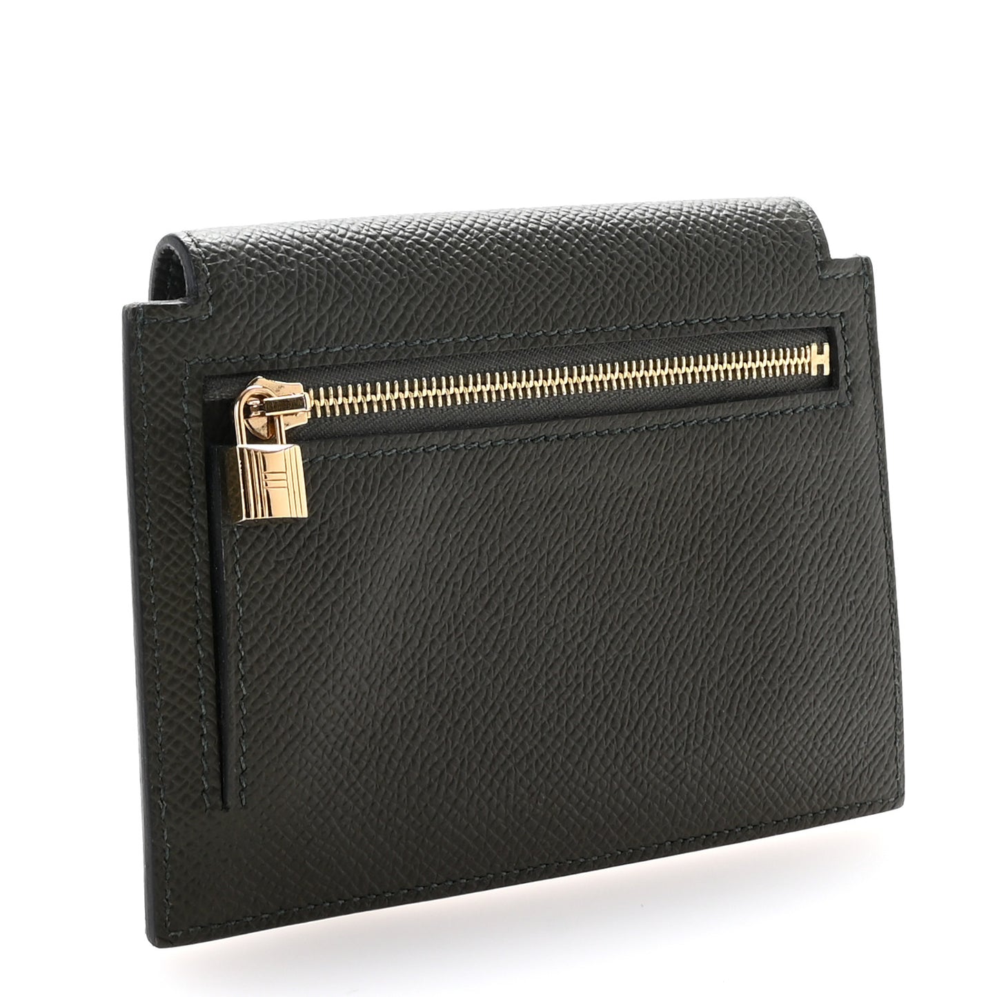 Epsom Kelly Pocket Compact Wallet Vert De Gris