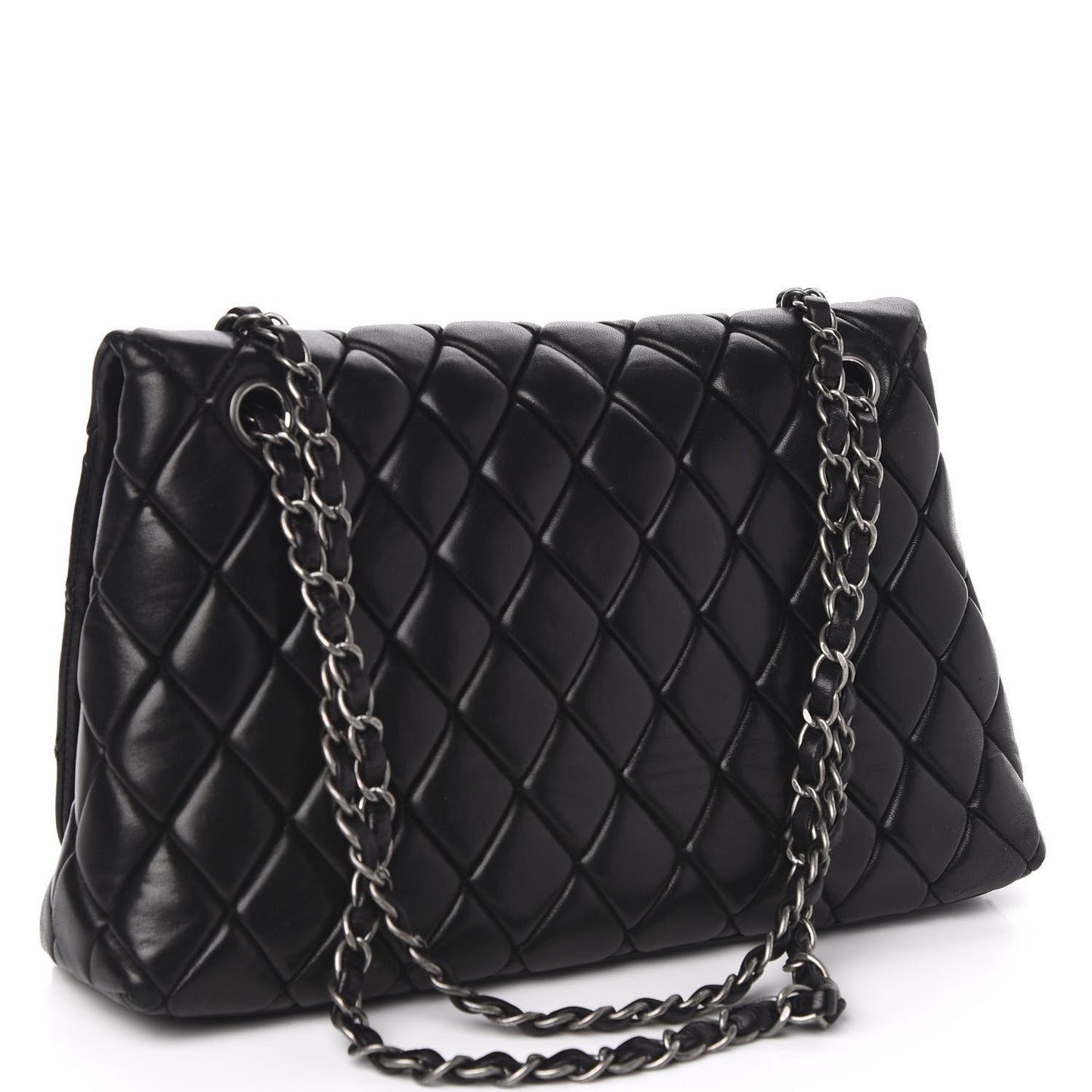 Lambskin Large New Bubble Flap Black