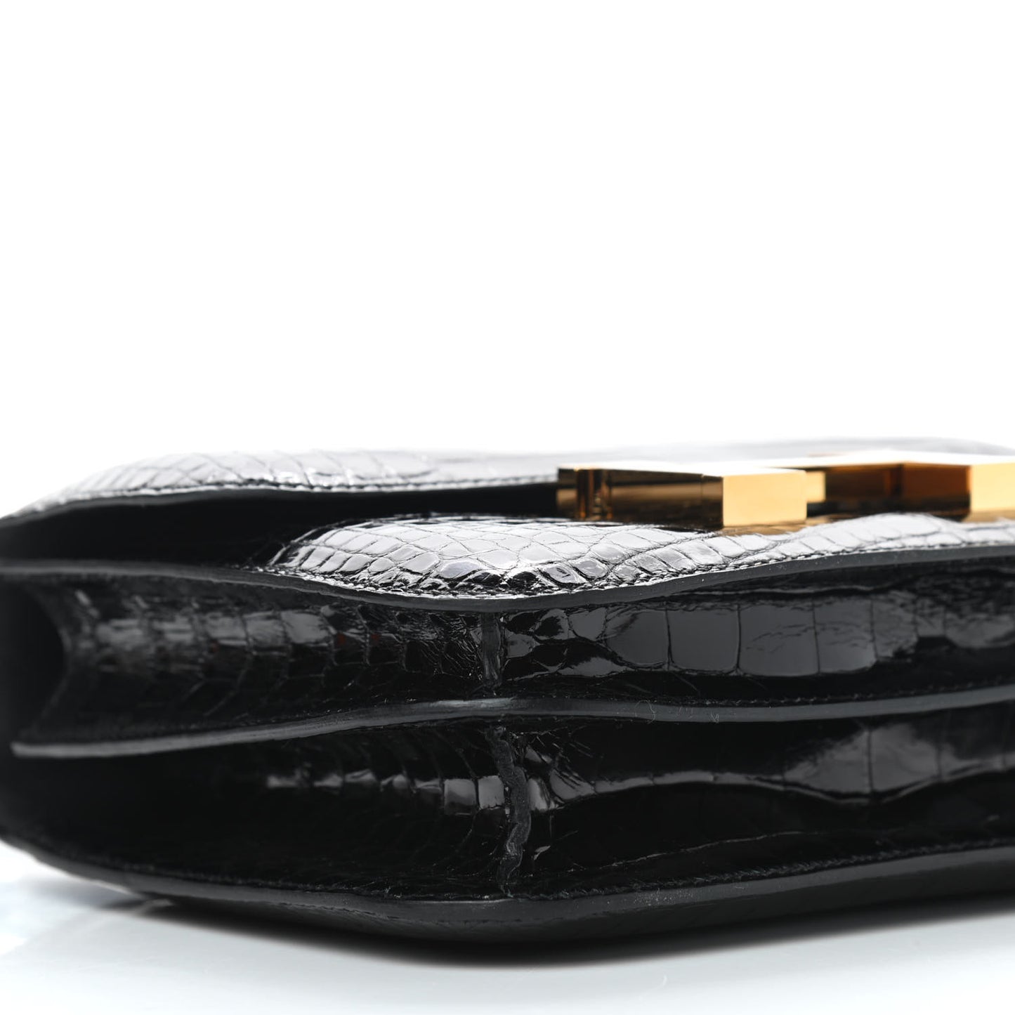 Shiny Alligator Constance 18 Black