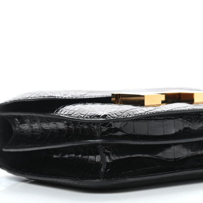 Hermes Shiny Alligator Constance 18 Black 5 of 18
