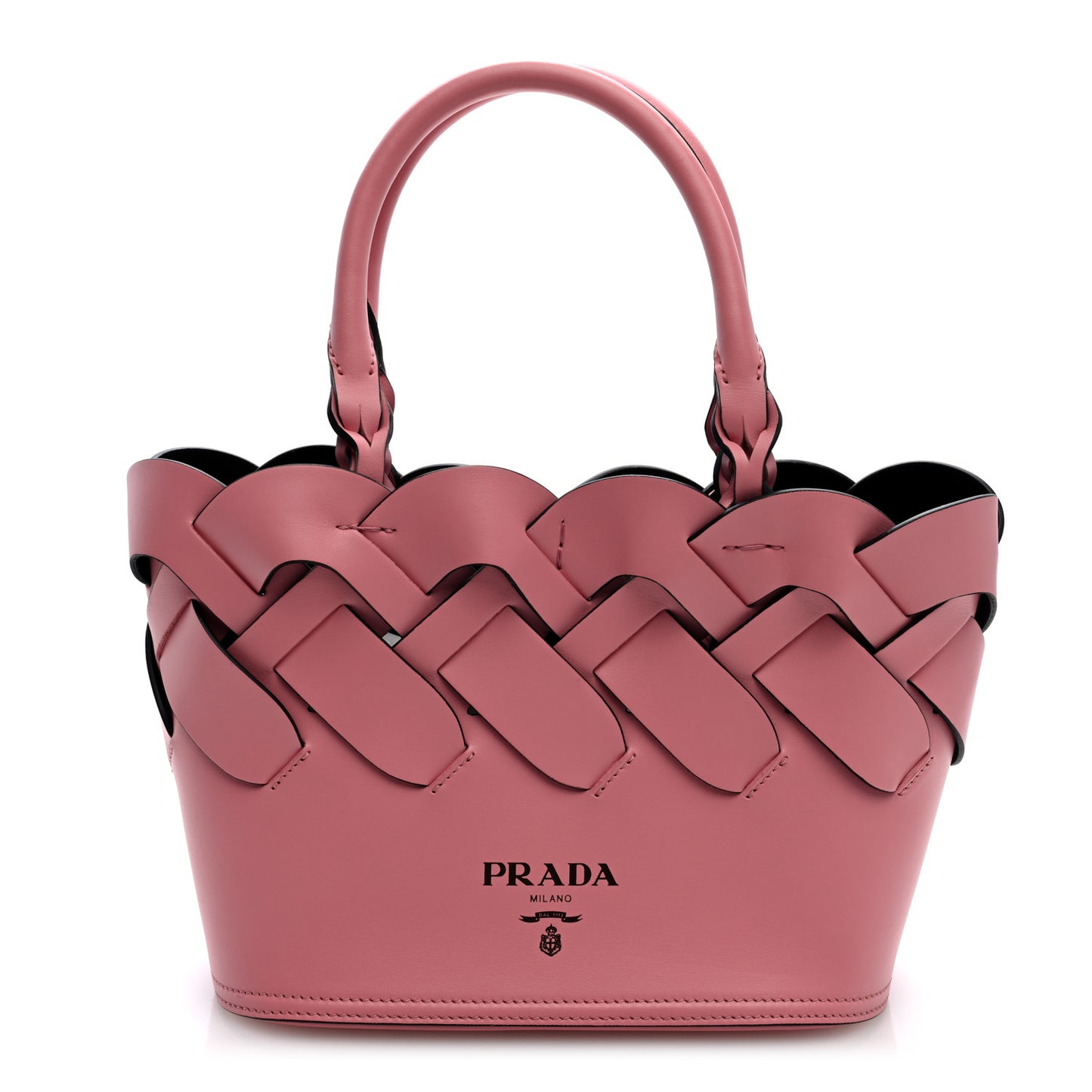 Vitello Intreccio Tote Bag Petalo Black