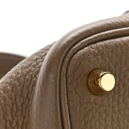 Hermes Taurillon Clemence Picotin Lock 18 PM Etoupe 9 of 13