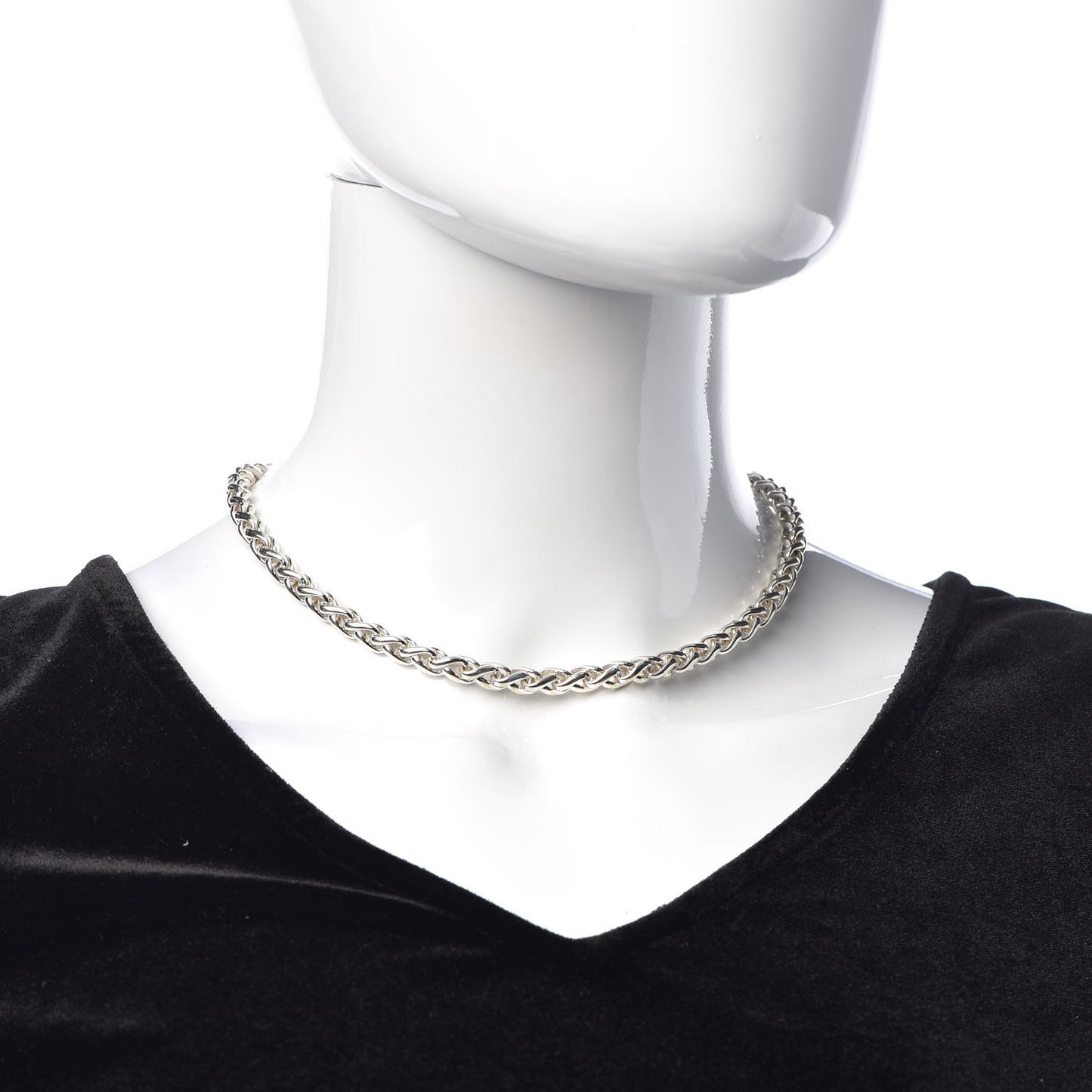 Sterling Silver 14K Yellow Gold 6mm Wheat Chain Necklace