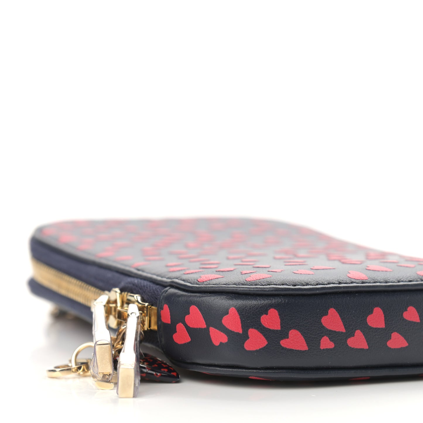 Calfskin I Love Paris Phone Holder Blue Red