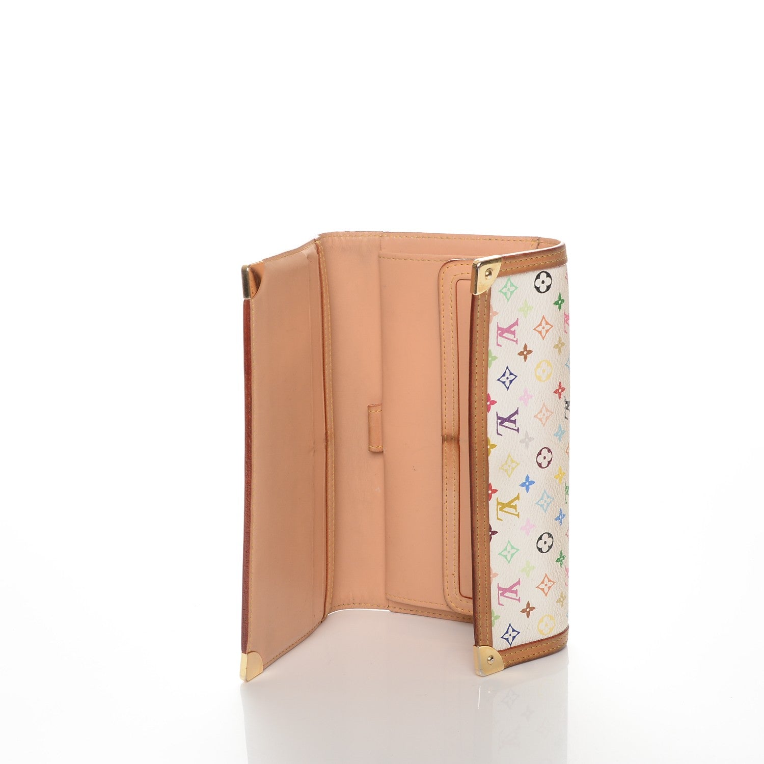 Louis Vuitton Monogram Multicolor Porte Tresor International Wallet White 5 of 7
