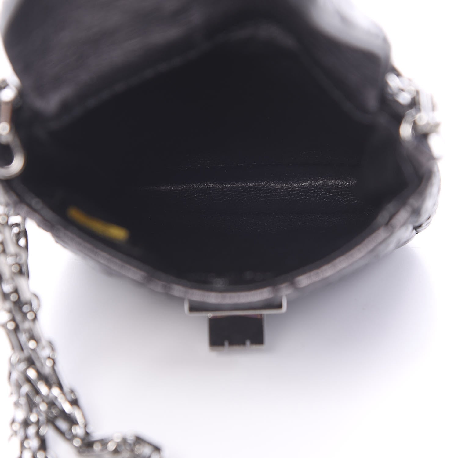 Chanel Metallic Aged Calfskin Quilted 2.55 Reissue Phone Case Black 8 of 16