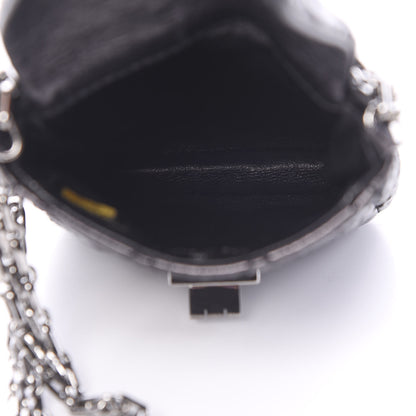 Chanel Metallic Aged Calfskin Quilted 2.55 Reissue Phone Case Black 8 of 16