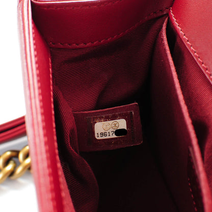 Chanel Lambskin Quilted Small Boy Flap Dark Red 8 of 8