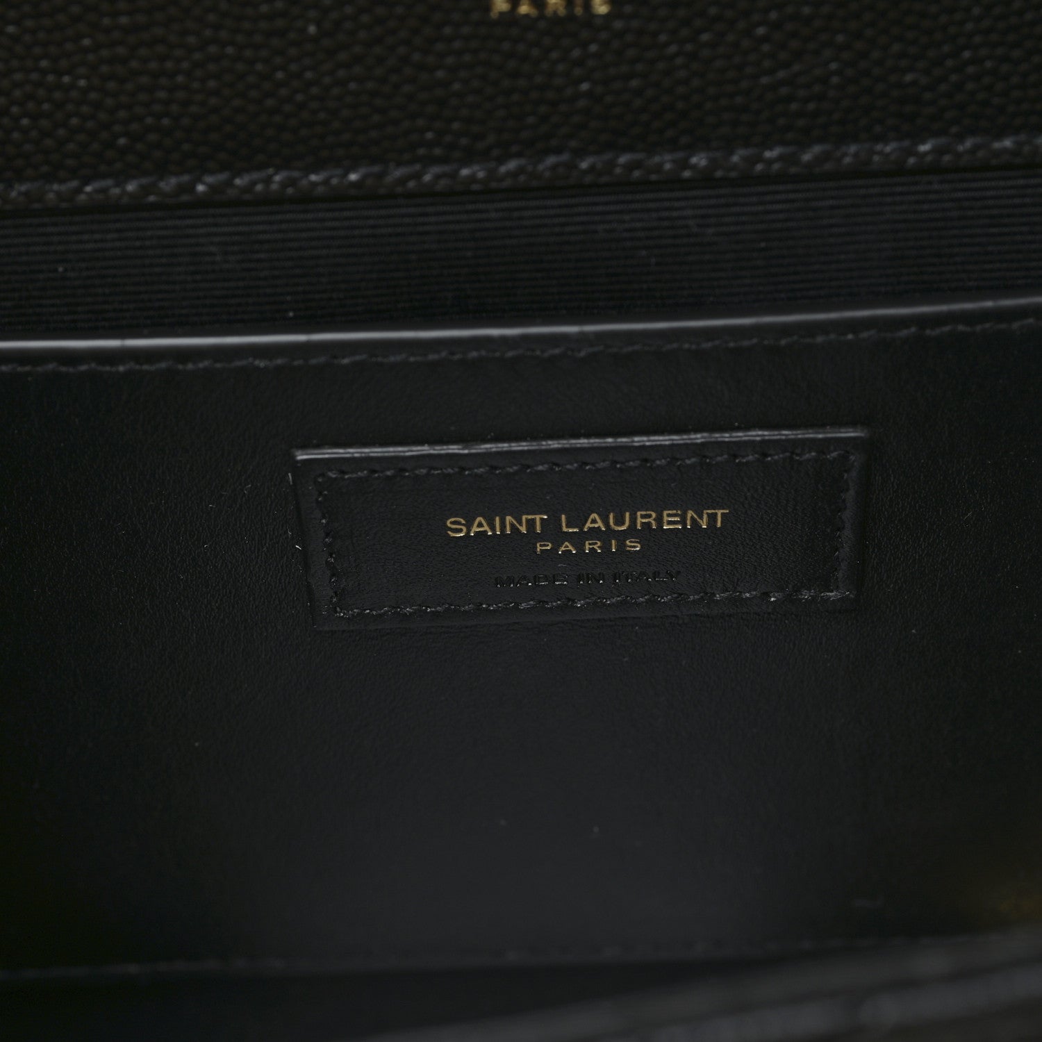 Saint Laurent Grain De Poudre Textured Mixed Matelasse Triquilt Medium Monogram Satchel Black 6 of 9