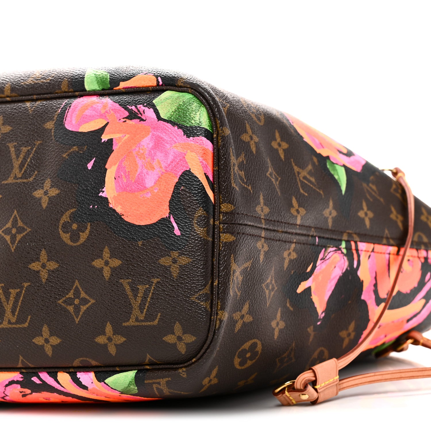 Louis Vuitton Monogram Roses Neverfull MM 9 of 10