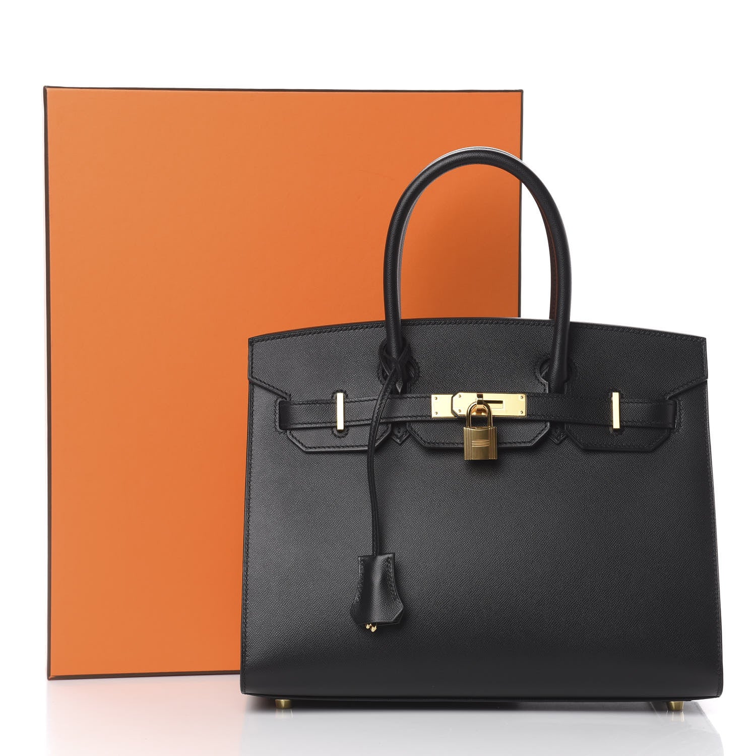 Hermes Madame Calfskin Birkin Sellier 30 Black 9 of 9