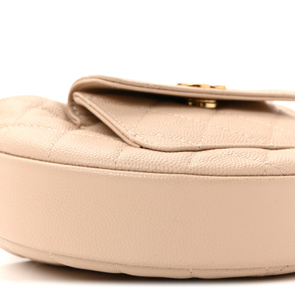 Chanel Caviar Quilted Polly Pocket Pouch Hobo Beige 9 of 10