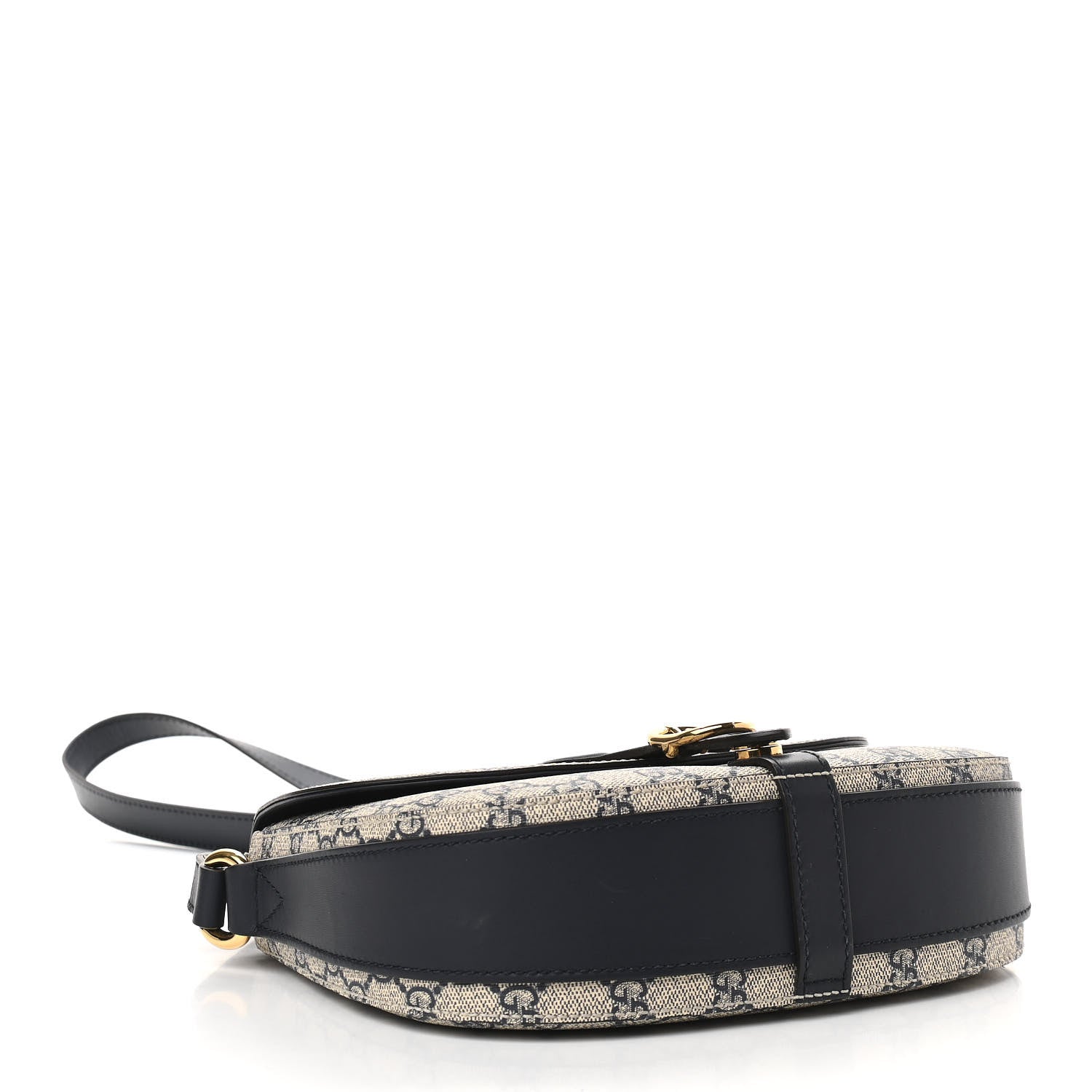 Gucci GG Supreme Monogram Small Messenger Shoulder Bag Beige Blue Navy 4 of 9