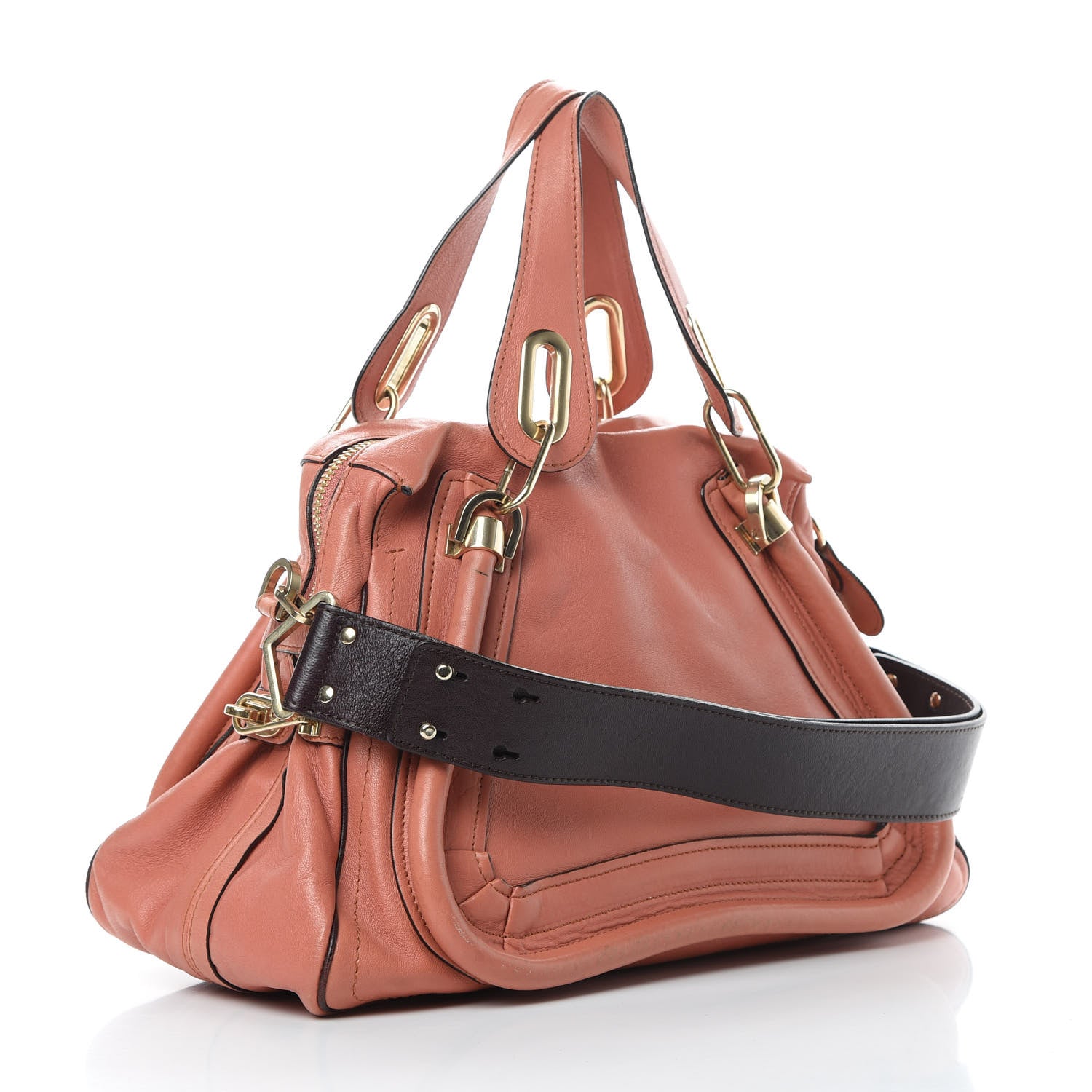 Chloe Calfskin Medium Military Paraty Peach Pink 3 of 17