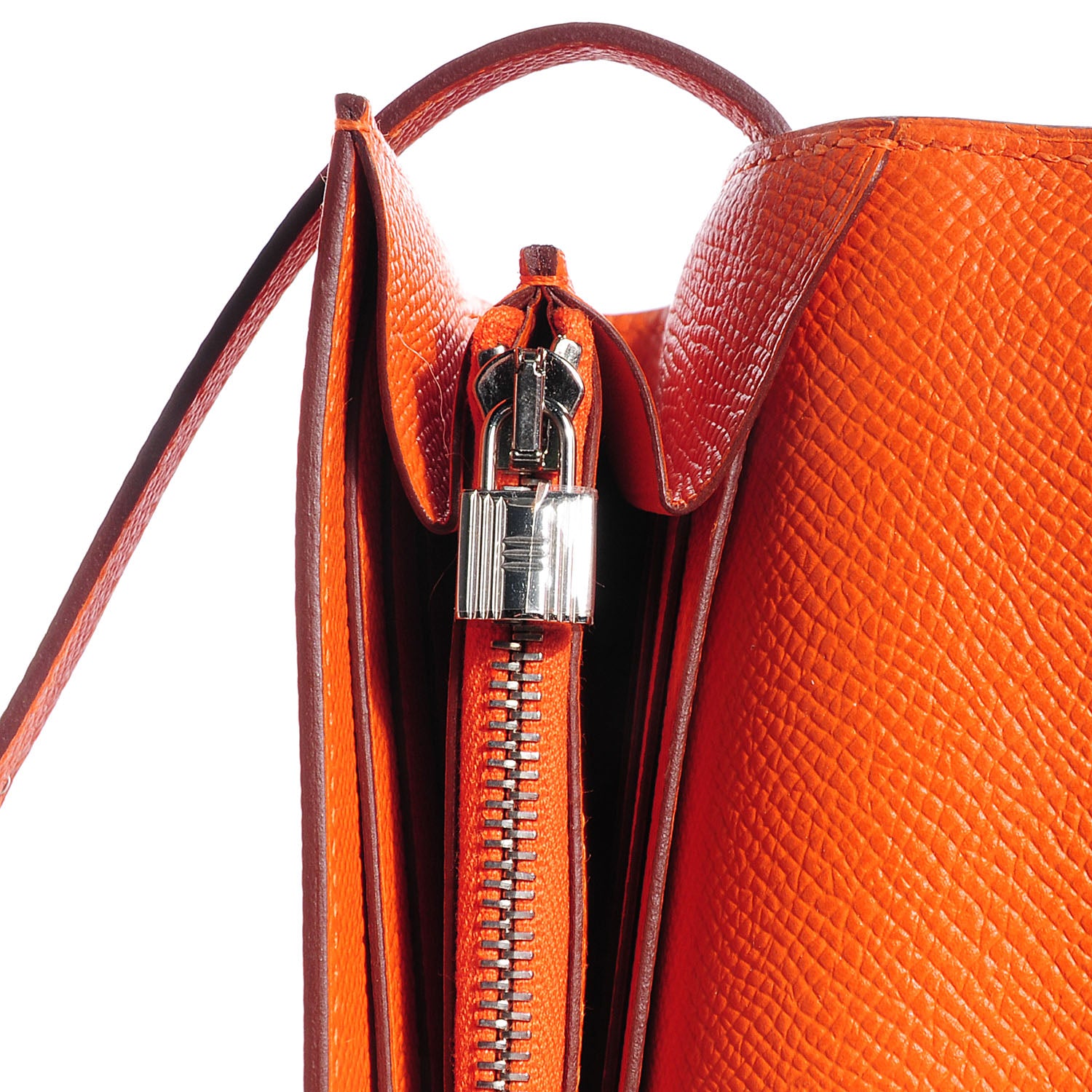 Hermes Epsom Kelly Longue Wallet Orange 16 of 18