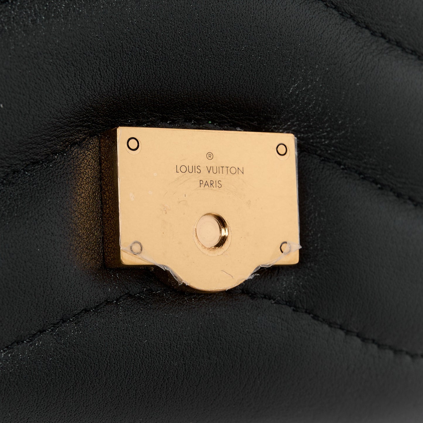 Calfskin LV New Wave Chain Bag Black
