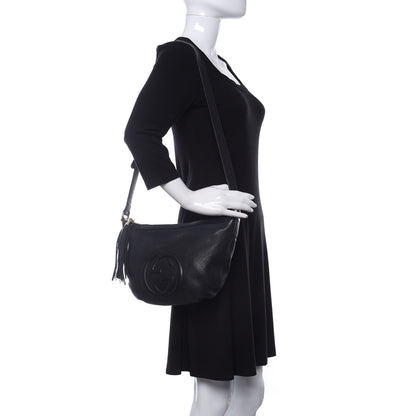 Gucci Pebbled Calfskin Small Soho Hobo Black 2 of 15