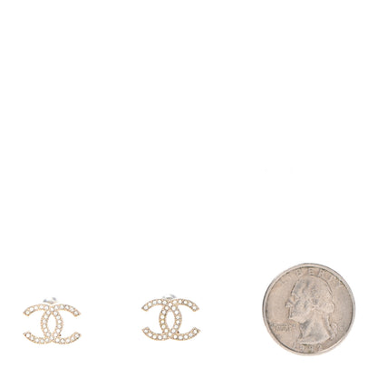 Chanel Crystal CC Earrings Gold 2 of 2