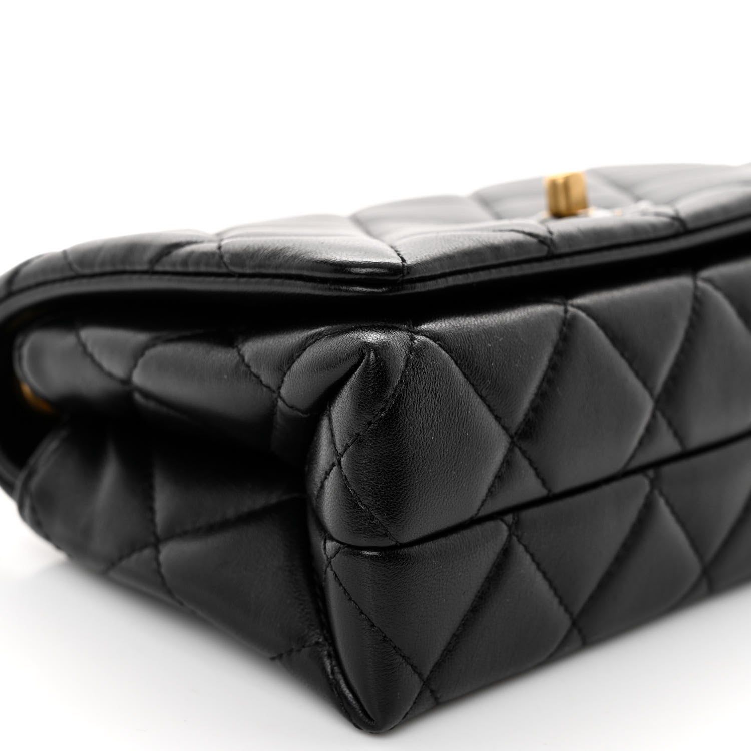 Chanel Shiny Lambskin Quilted Enamel CC Mini Flap Black 9 of 11