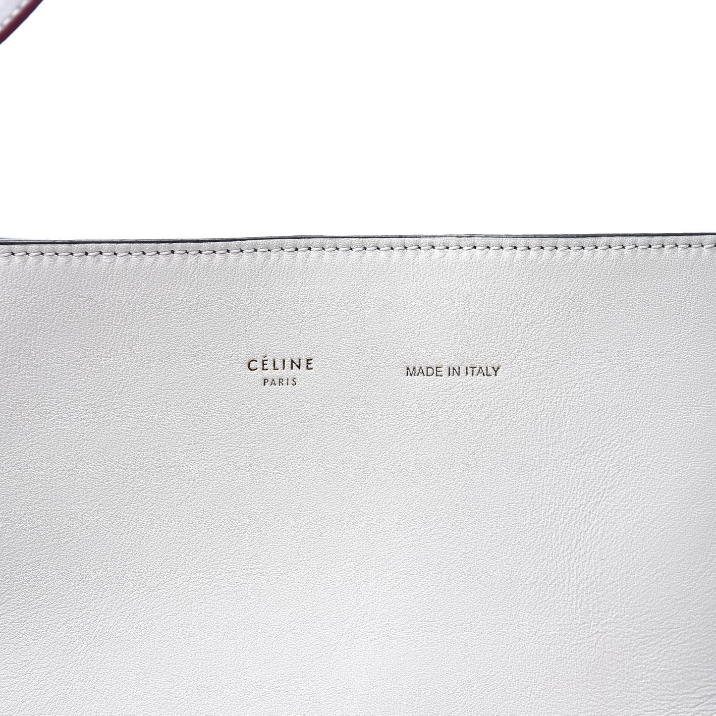 Shiny Smooth Calfskin Small Twisted Cabas White Camel Tan