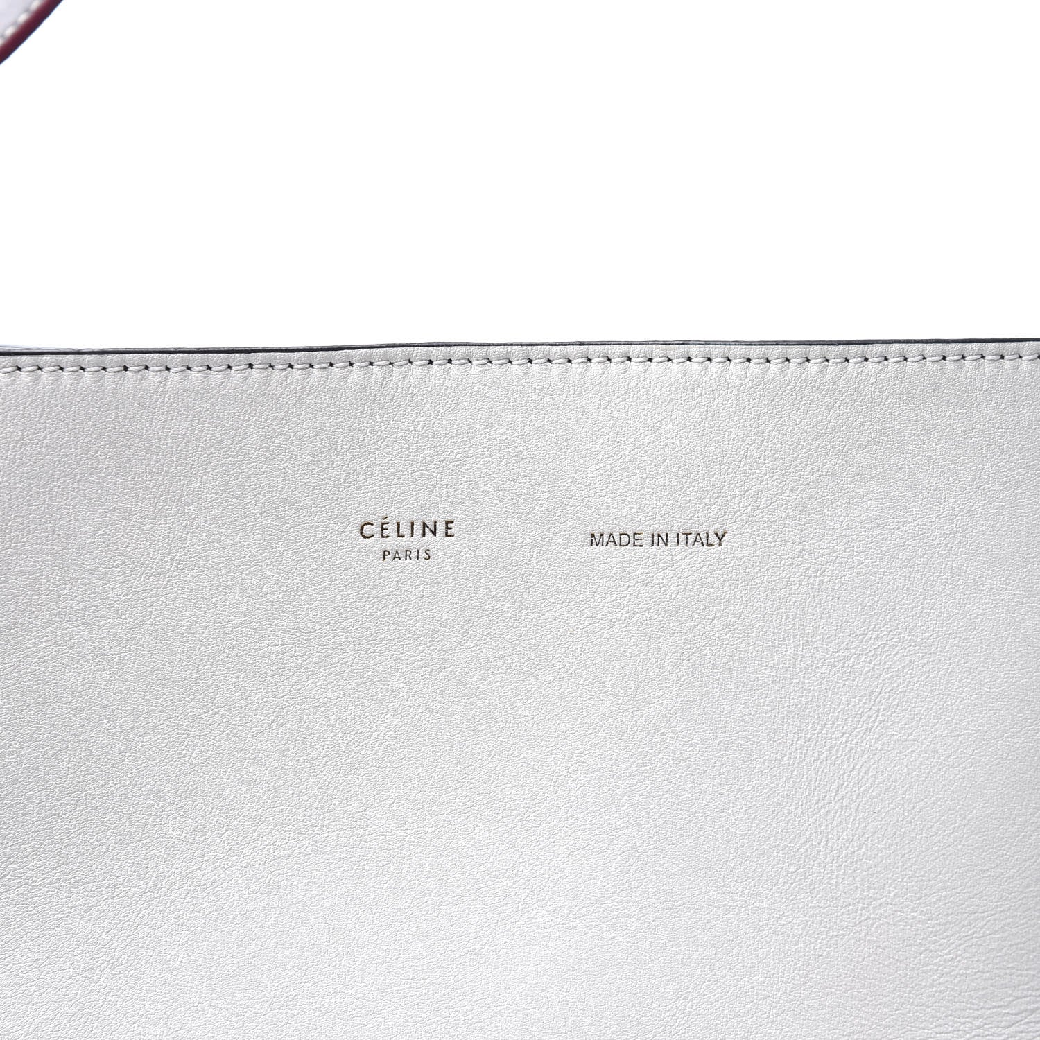 Celine Shiny Smooth Calfskin Small Twisted Cabas White Camel Tan 9 of 14