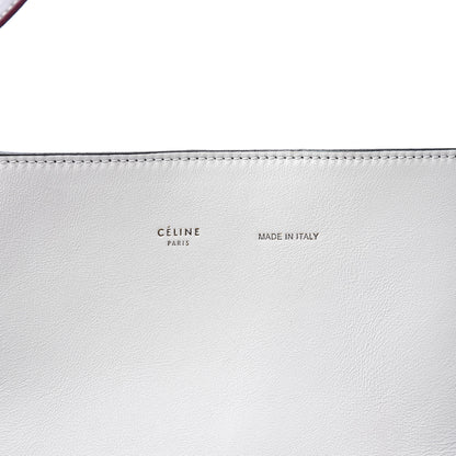 Celine Shiny Smooth Calfskin Small Twisted Cabas White Camel Tan 9 of 14