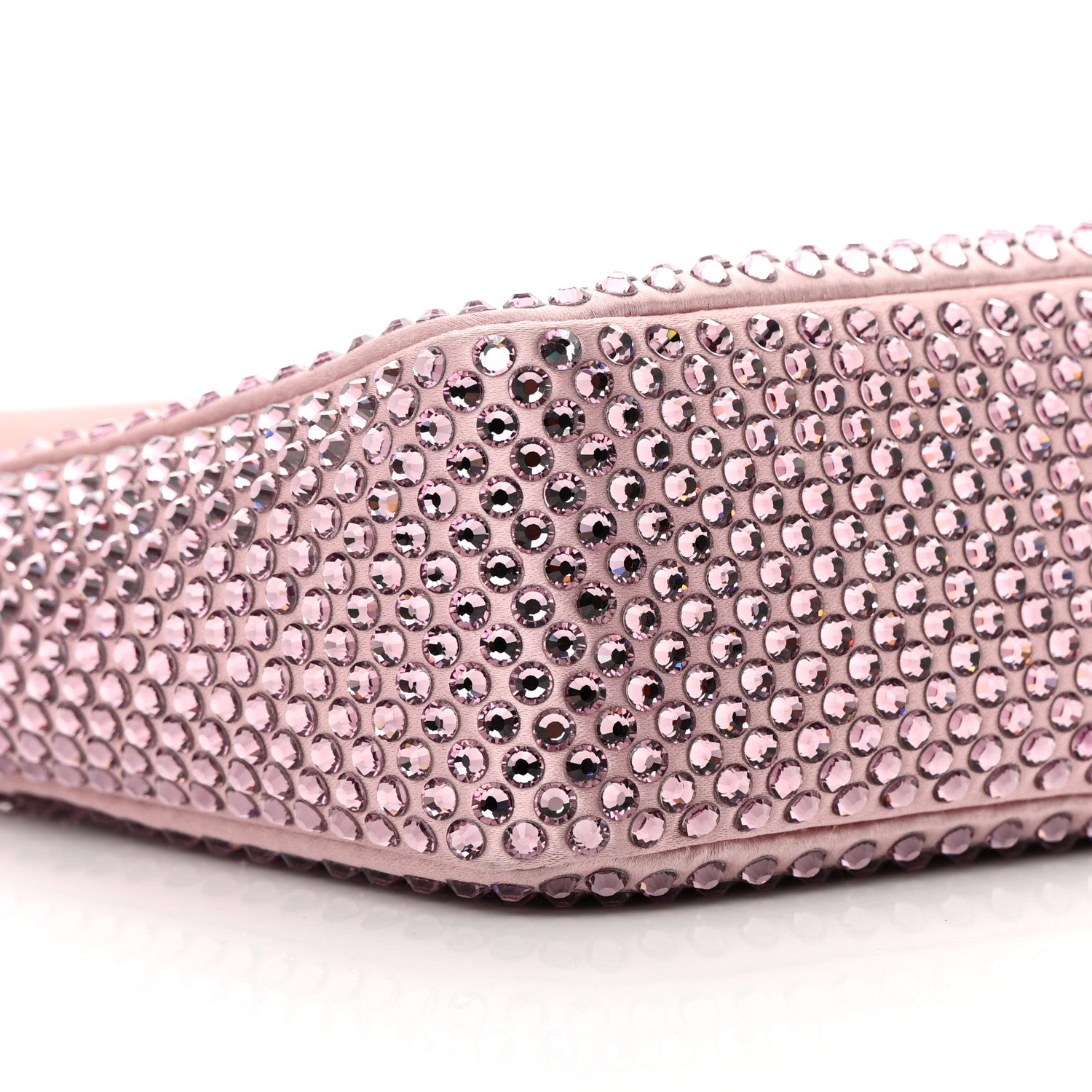 Prada Satin Crystal Mini Re-Edition 2000 Bag Alabastro 9 of 14