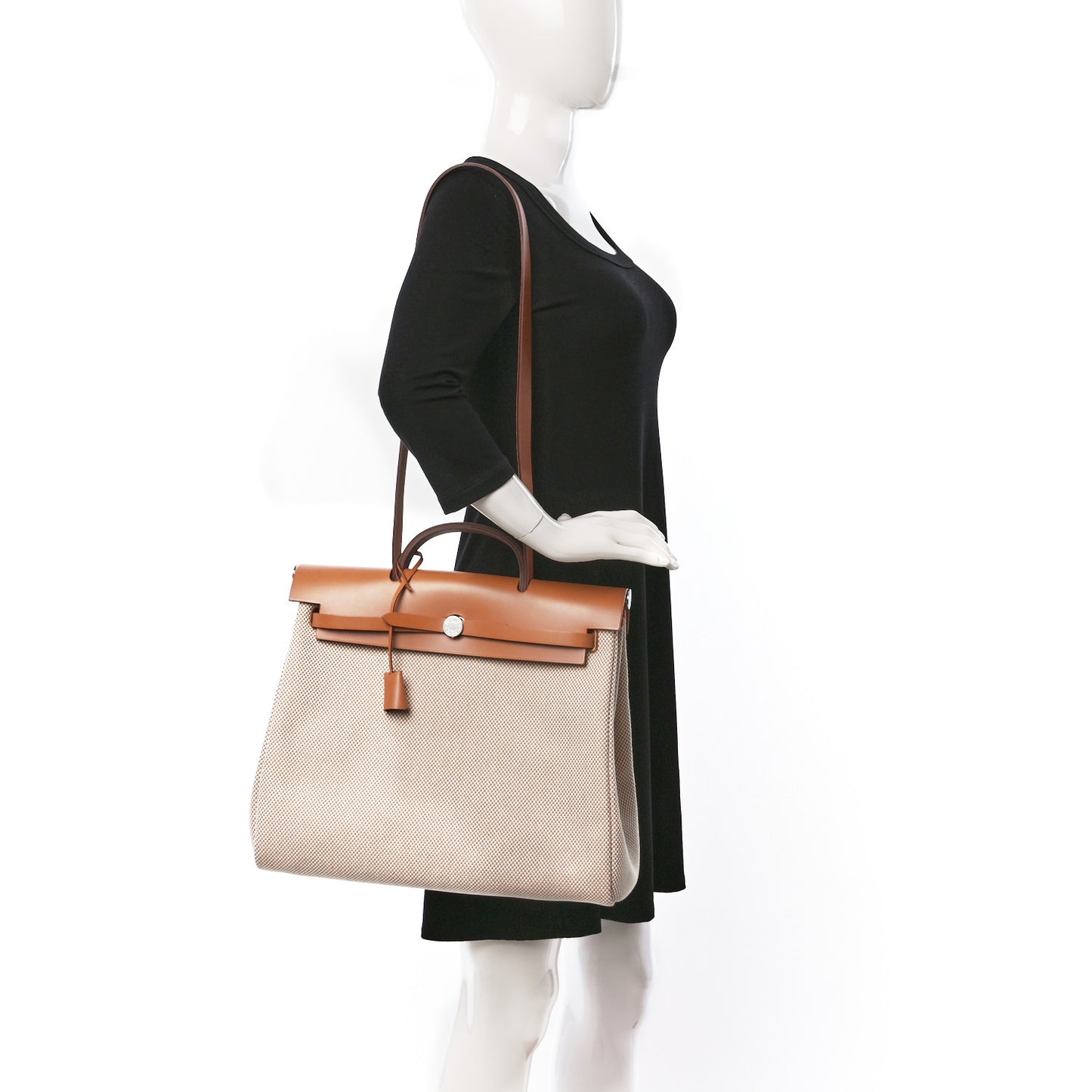 Vache Hunter Calfskin Criss Viking Herbag Zip Retourne 39 MM Ecru Beige Naturel