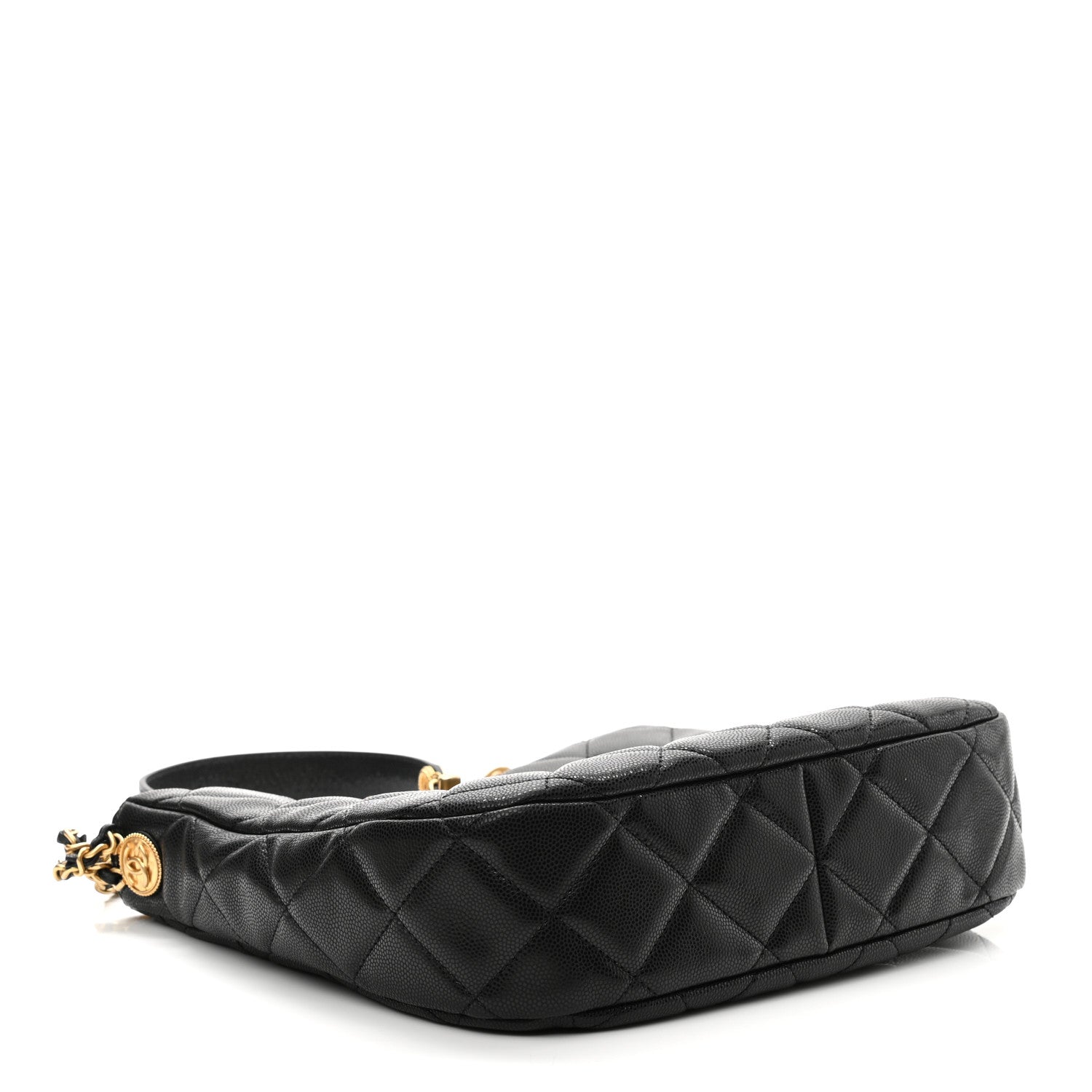Chanel Caviar Quilted Twist Your Buttons Hobo Black 4 of 11